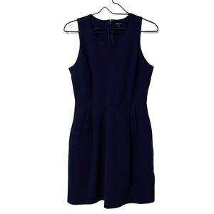 Madewell navy blue sheath dress with side …